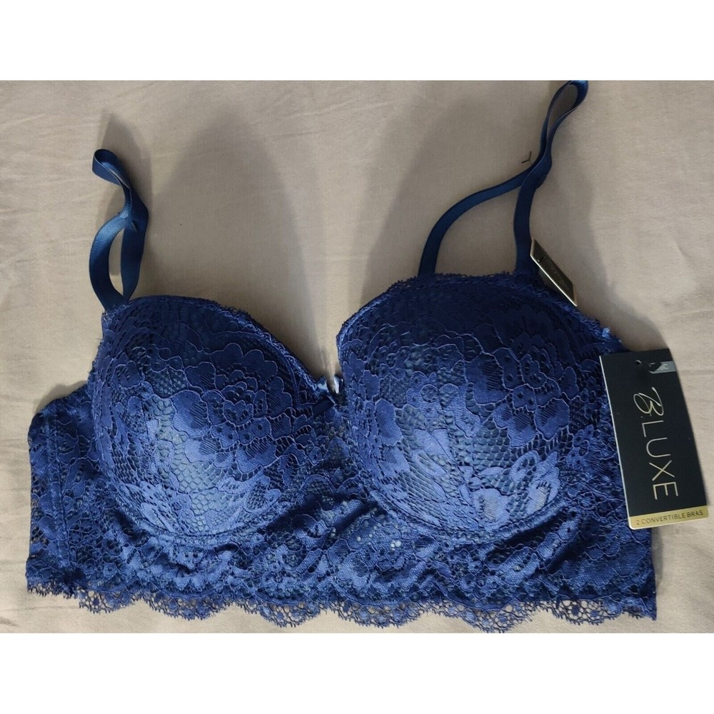 B. Luxe DreamWear Bra 36C Navy Blue 5 - Way convertible straps Juniors